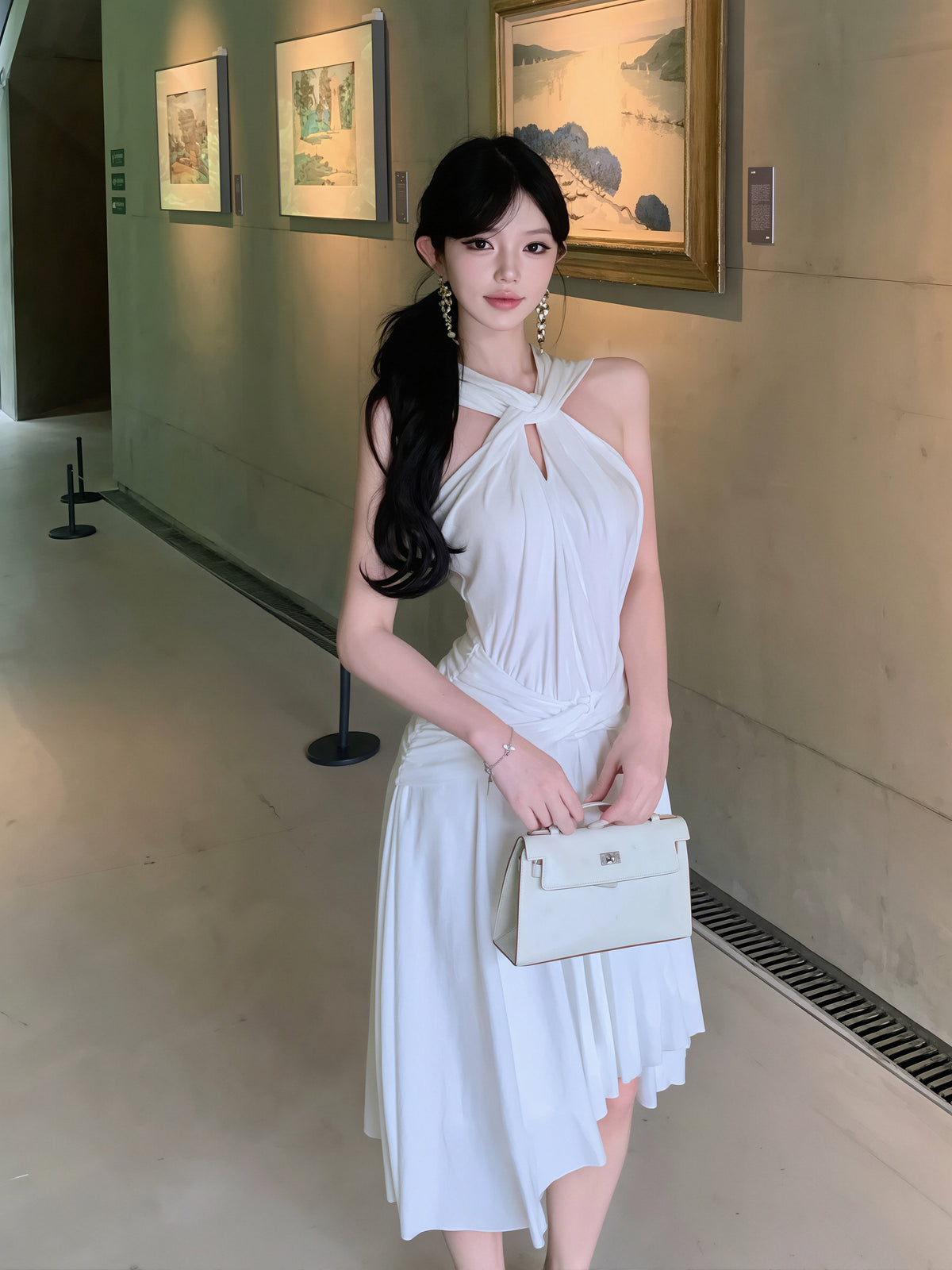【dress】クロスネックワンピース Q8788
