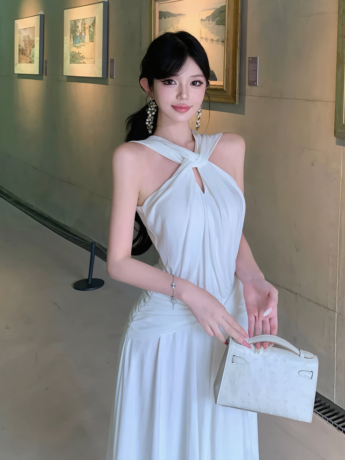 【dress】クロスネックワンピース Q8788