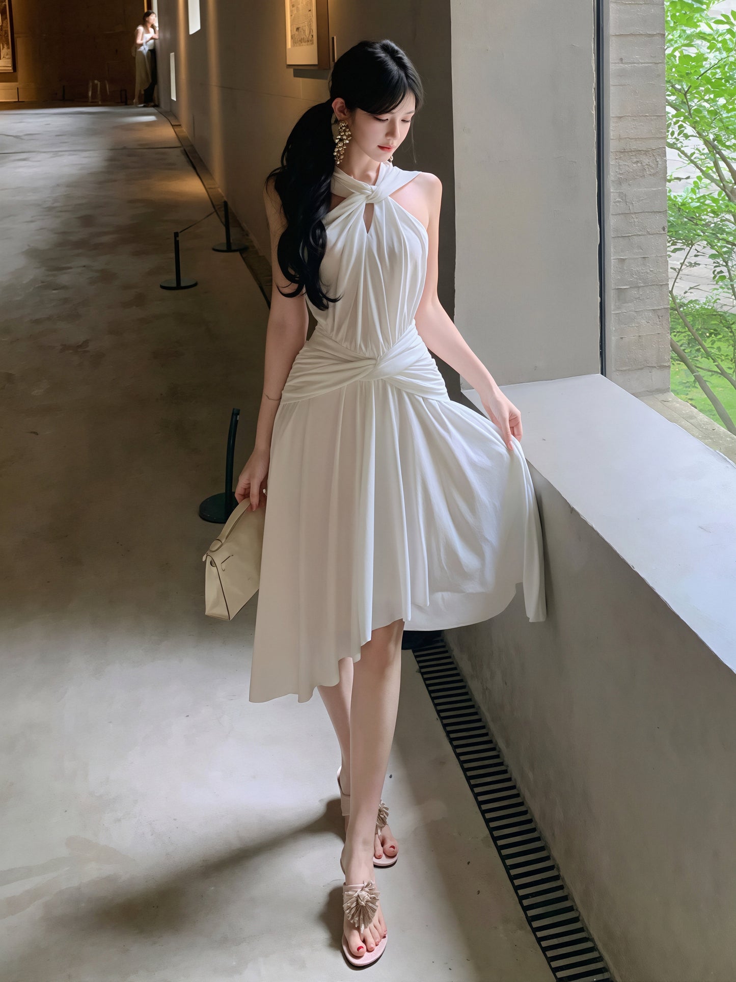 【dress】クロスネックワンピース Q8788