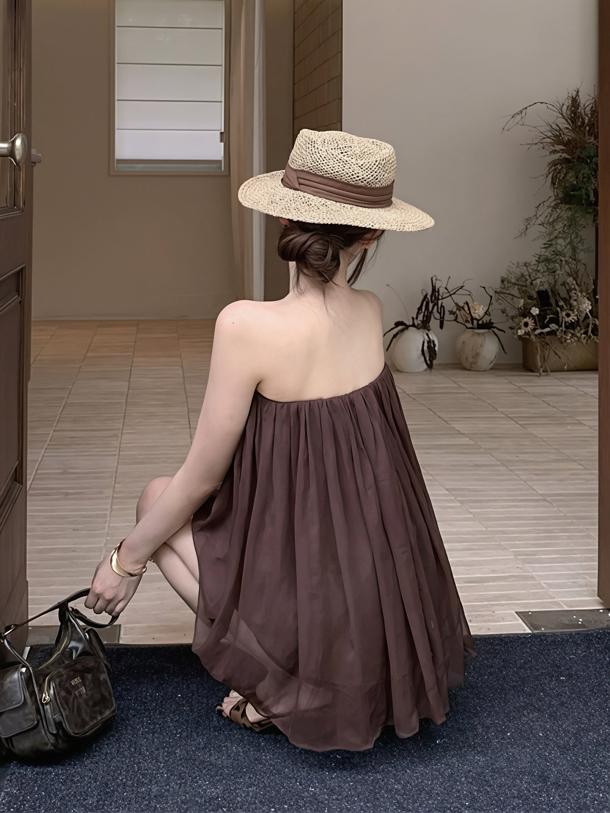 【tops】シフォンキャミソール Q8779