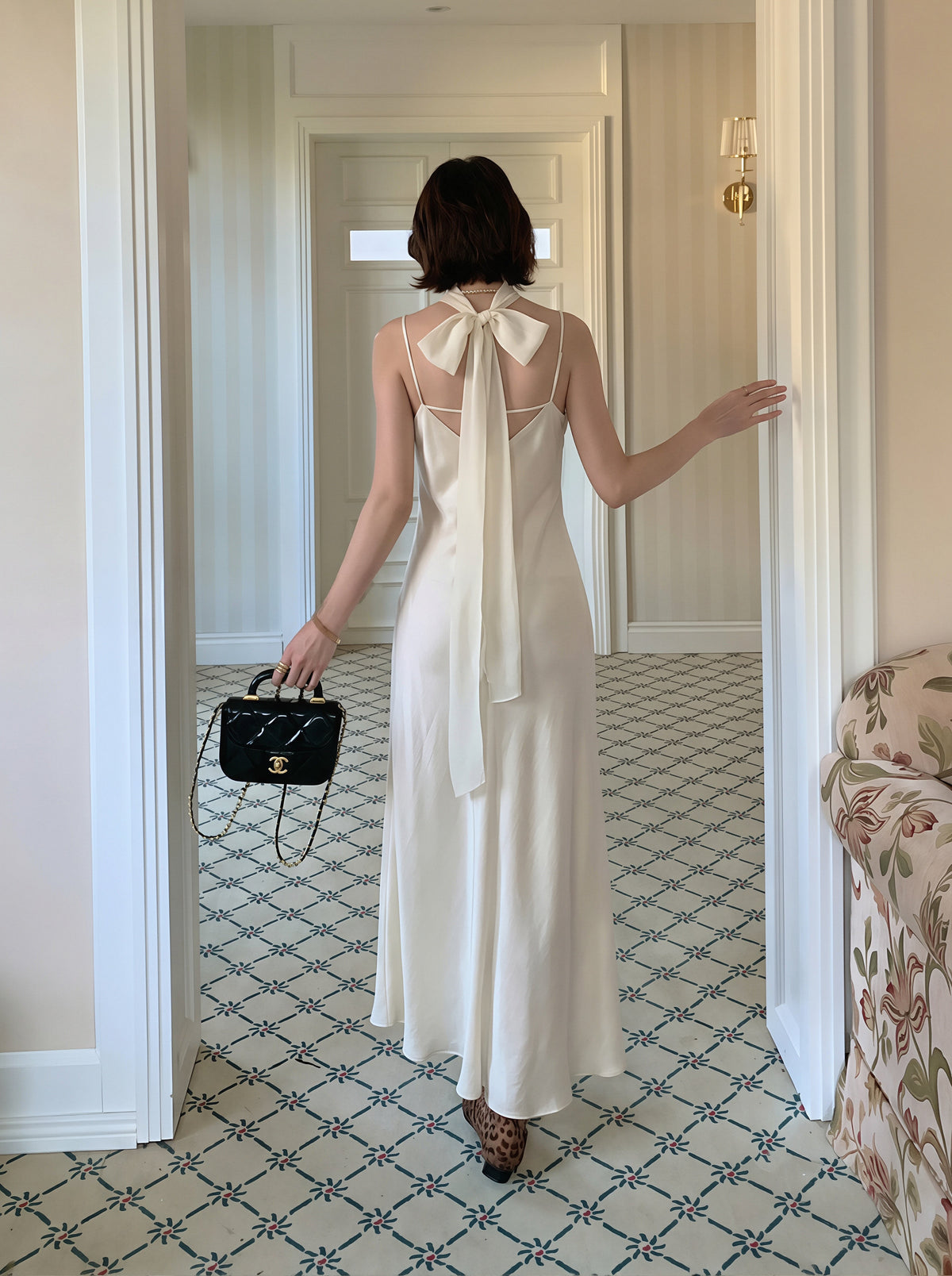 【dress】チョーカー付きロングキャミワンピース Q8823