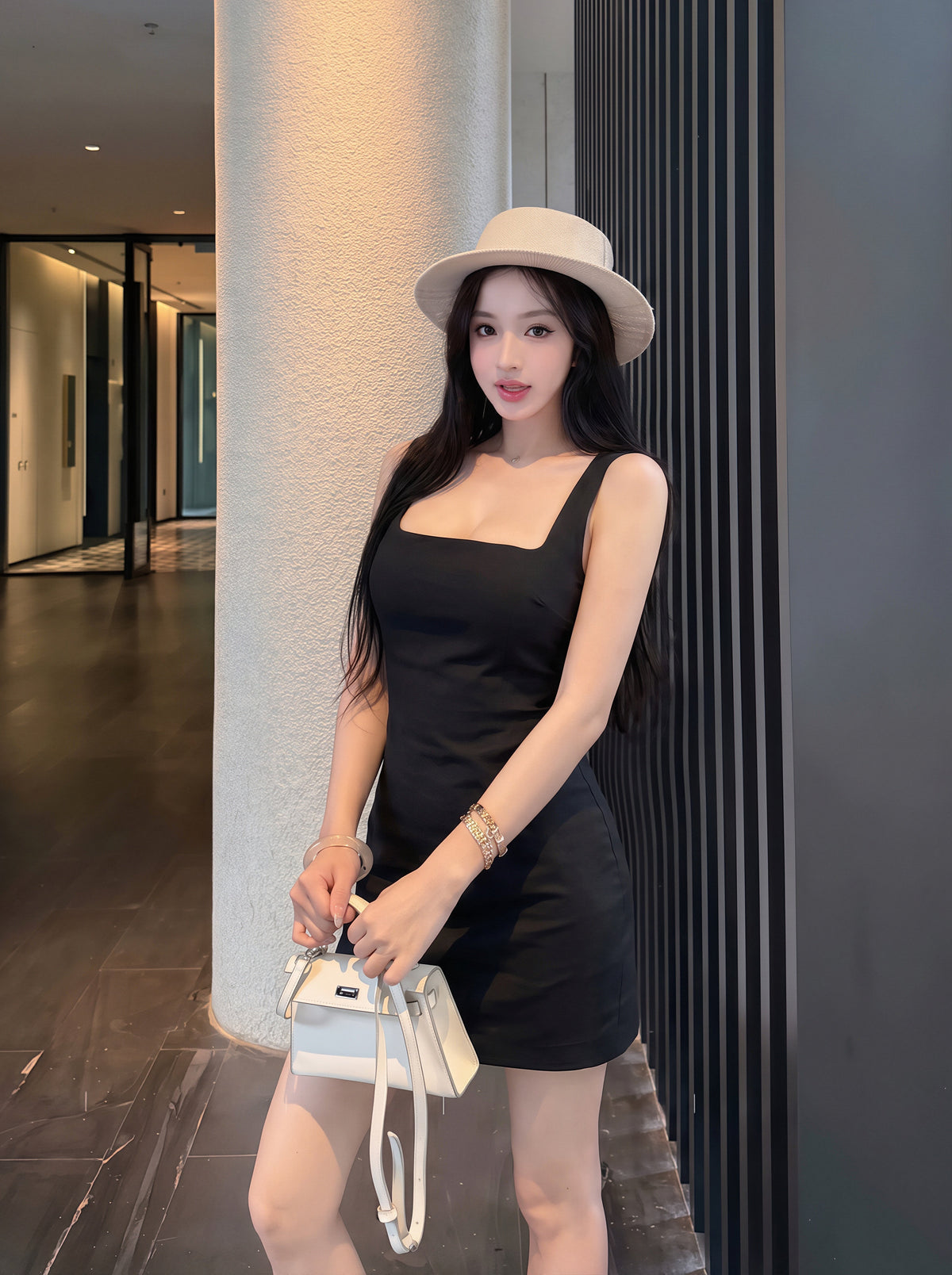 【dress】リネンキャミワンピース Q8793