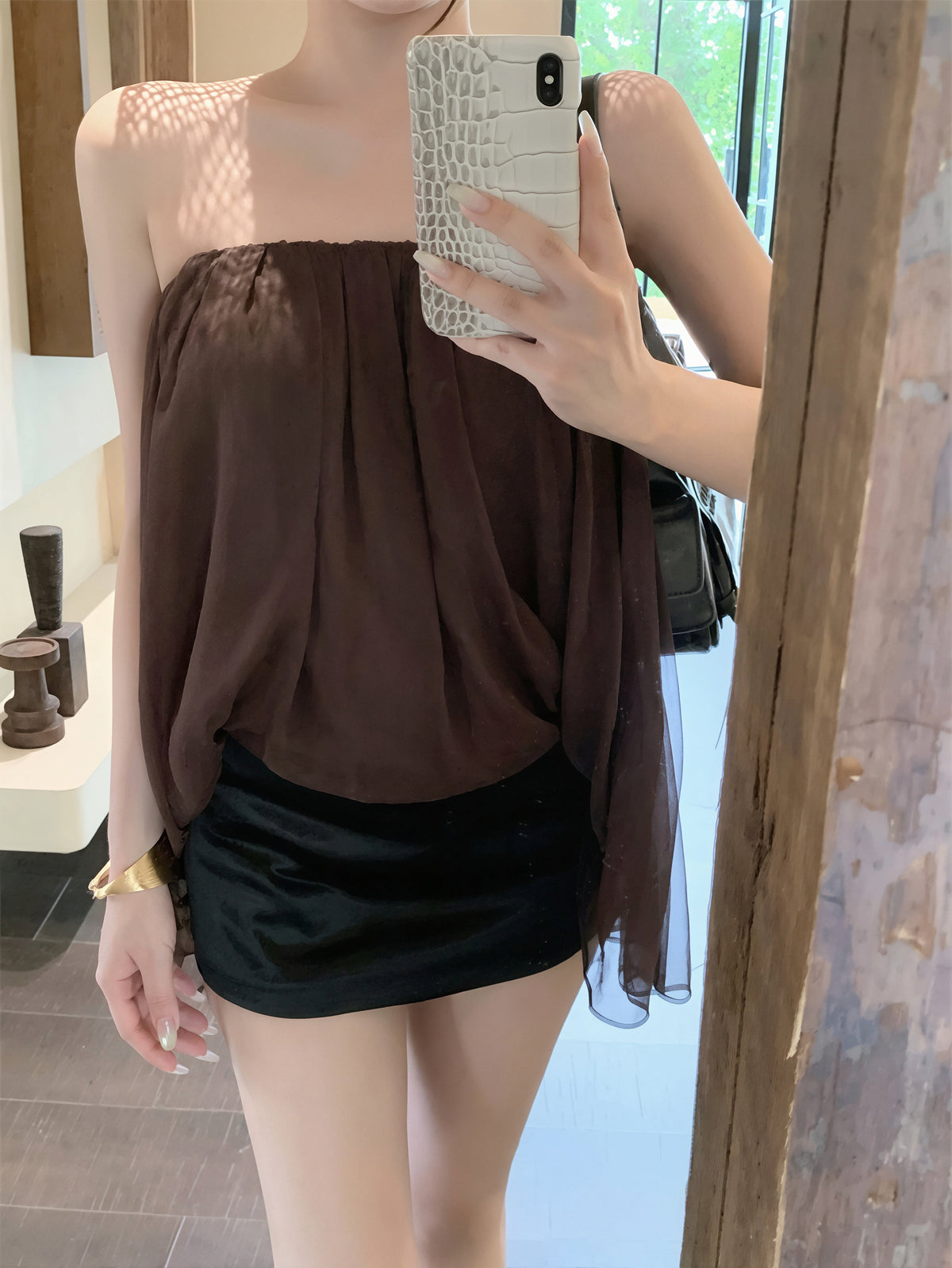 【tops】シフォンキャミソール Q8779