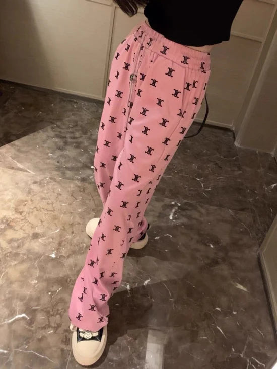 【bottoms】英字柄ガウチョパンツF7564