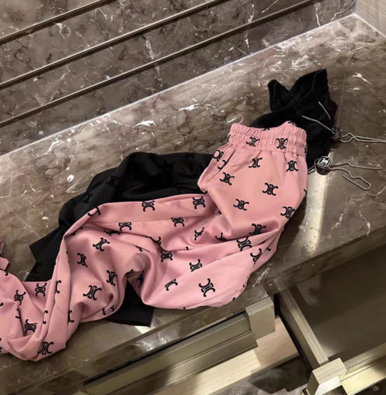 【bottoms】英字柄ガウチョパンツF7564