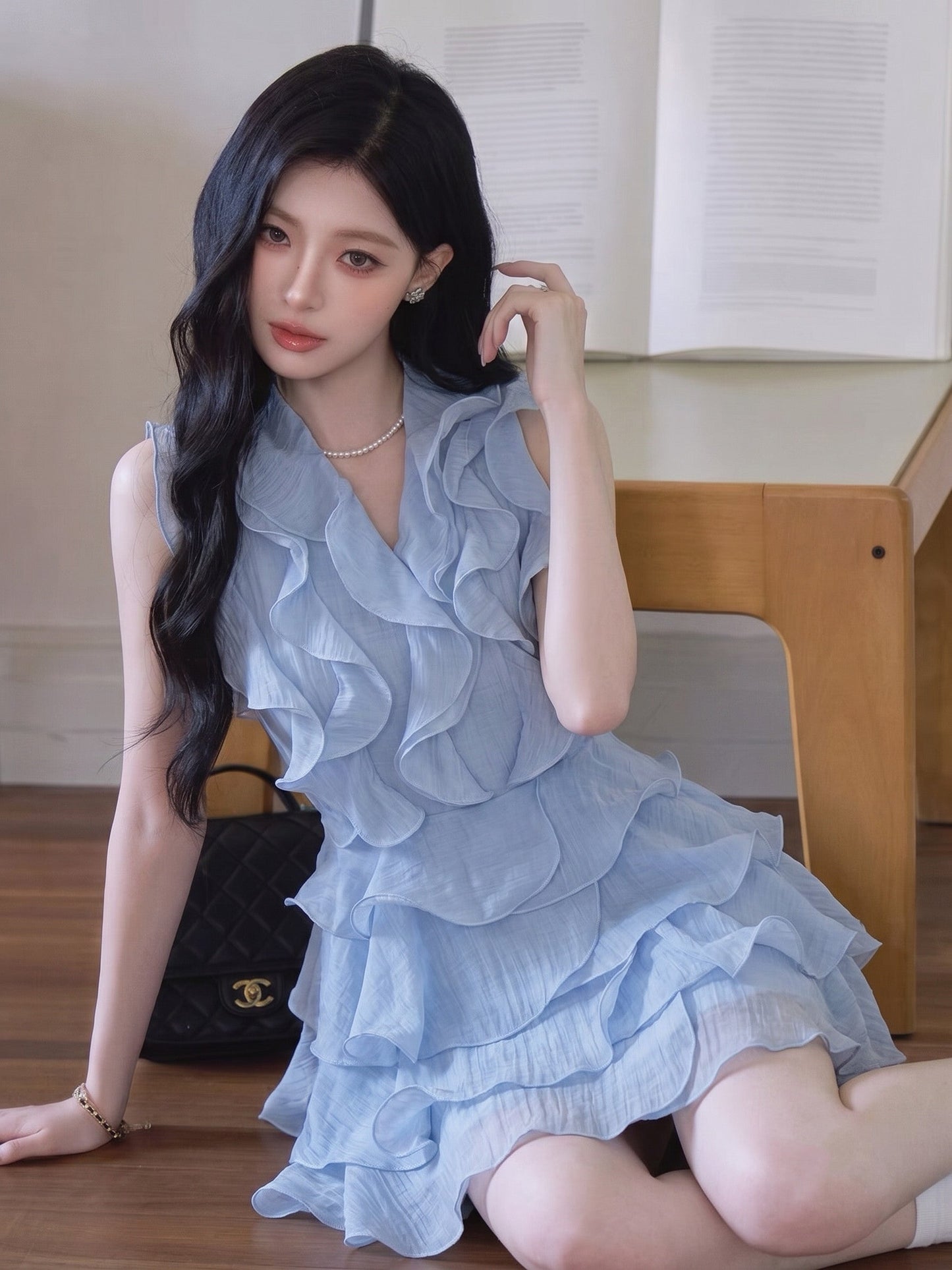 【dress】フリルミニワンピース   N3749