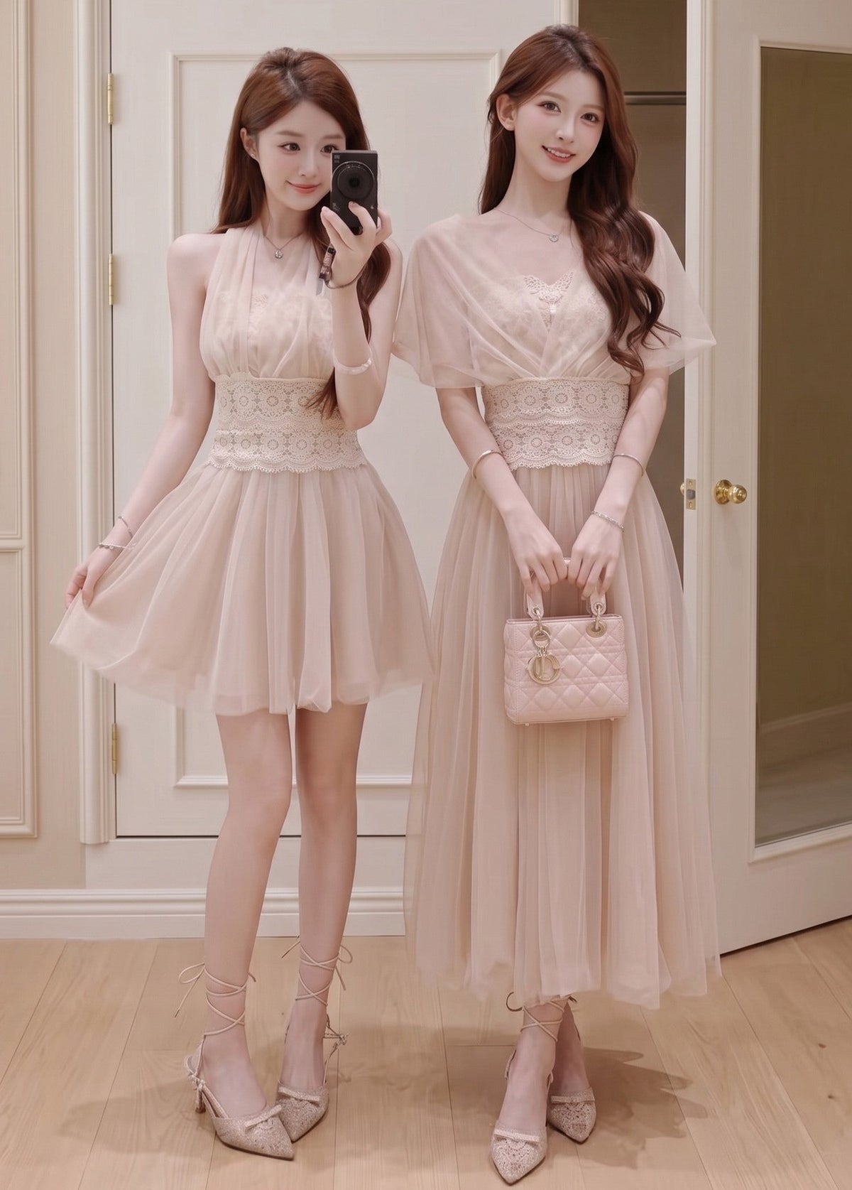 【dress】3WAYレースドッキングチュールワンピース  N3739