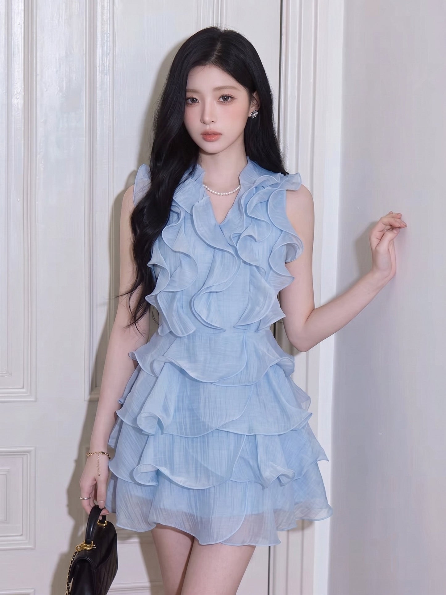 【dress】フリルミニワンピース   N3749