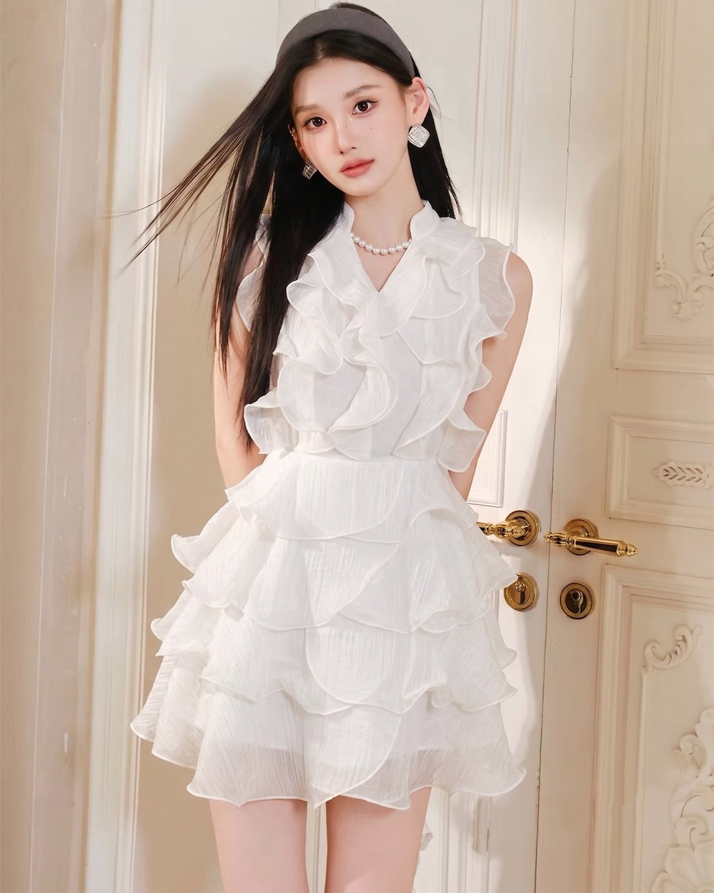 【dress】フリルミニワンピース   N3749