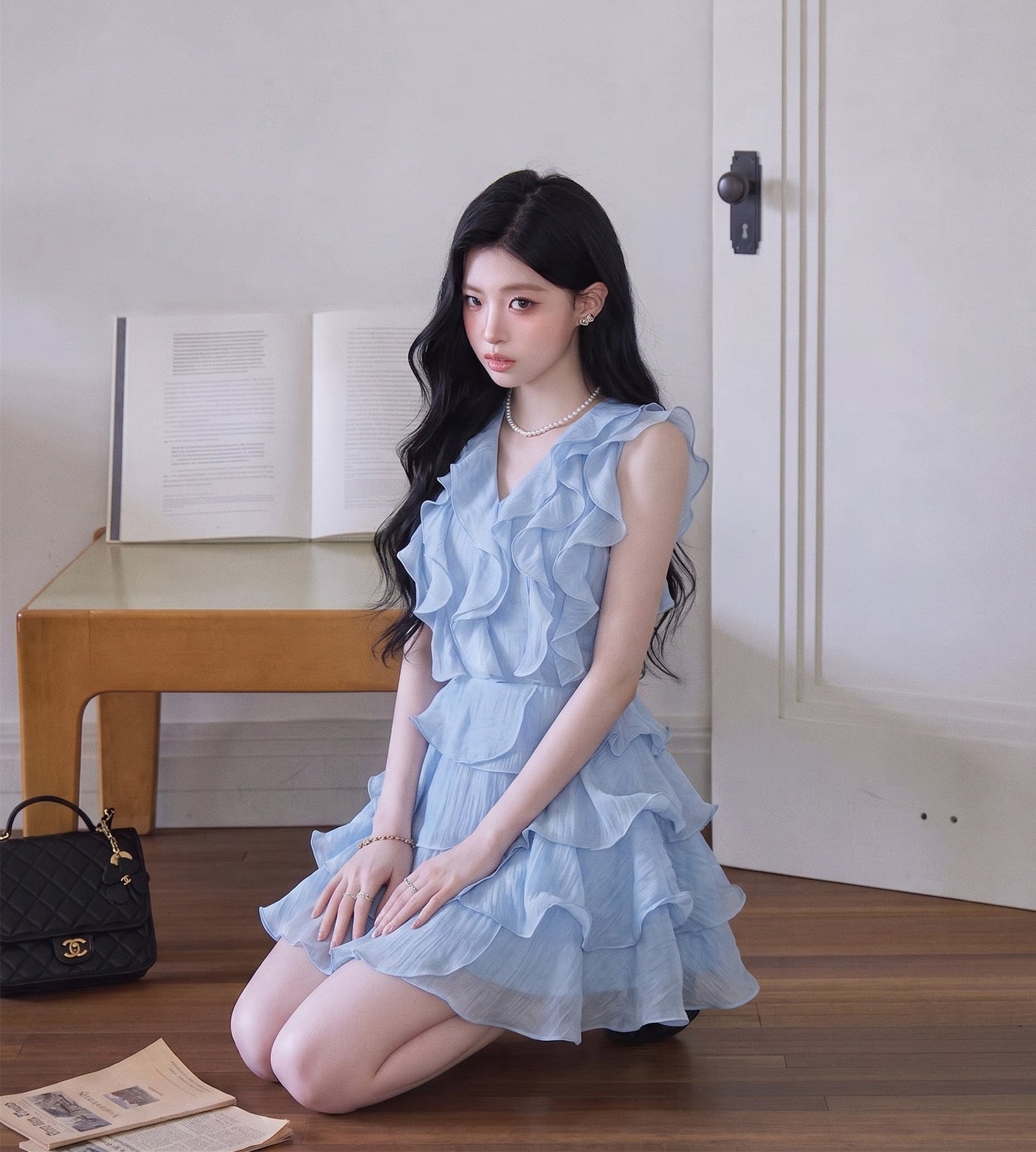 【dress】フリルミニワンピース   N3749