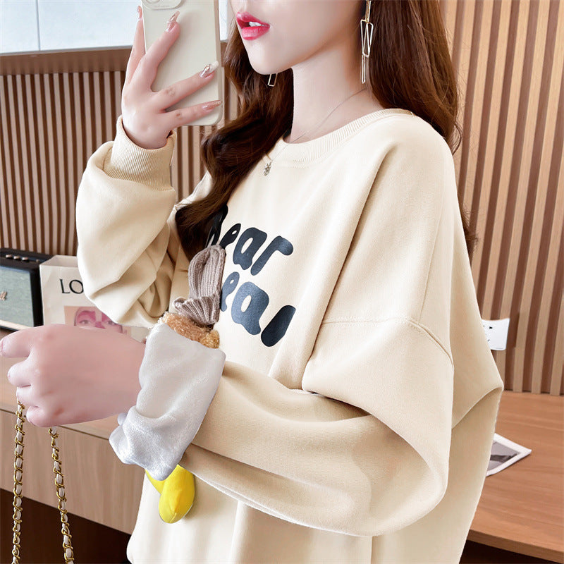 【tops】3色ゆったり厚手パーカーF8261