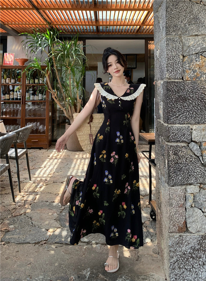 【dress】ドールカラー花柄ワンピースG21737