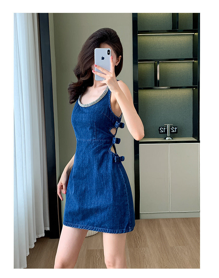 【dress】ノースリーブデニムデートワンピースG21970