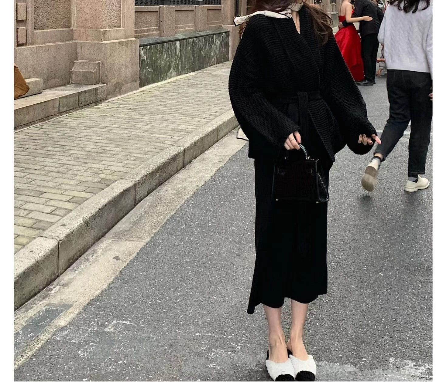 【outer】VネックニットカーディガンG23237