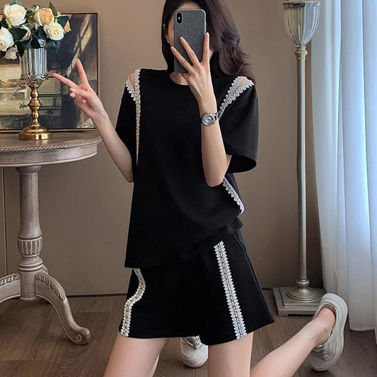 【set】Tシャツ+ショートパンツ２点セットG22411