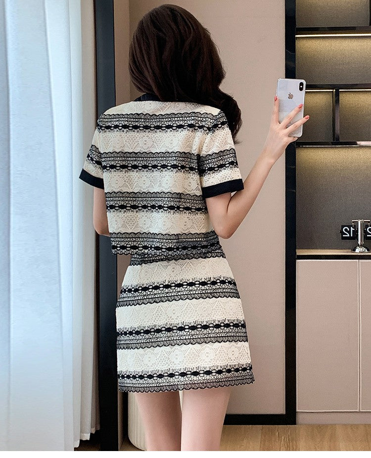 【set】ファッションTシャツ+スカート２点セットG22413