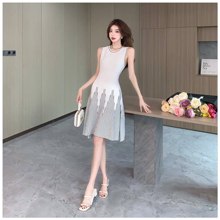 【dress】ノースリーブニットワンピースG21839