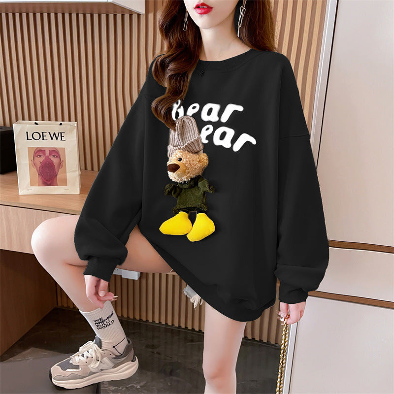 【tops】3色ゆったり厚手パーカーF8261