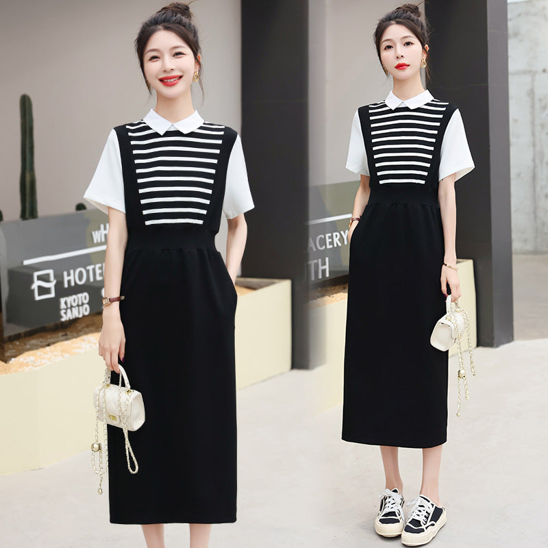 【dress】POLOネックカジュアルワンピースG21733