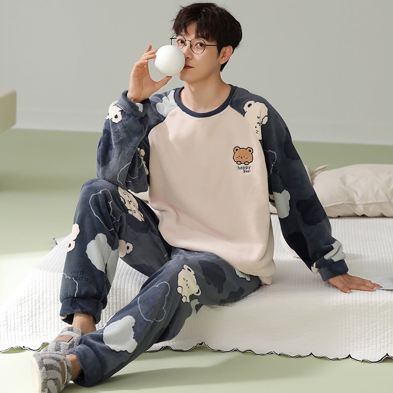 【ホーム・生活】カップルパジャマ上下セットルームウェアF8424