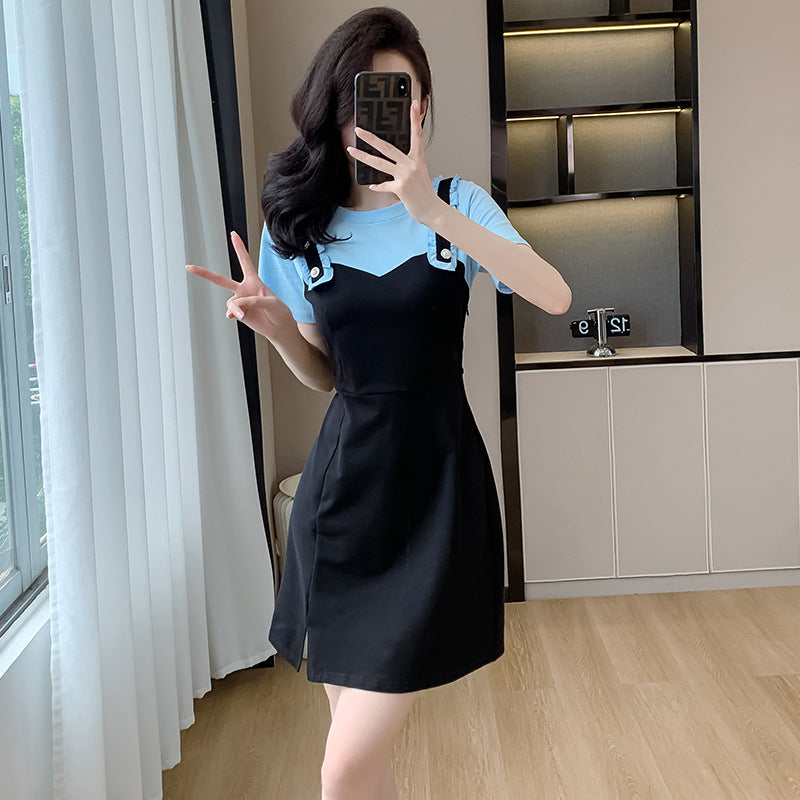 【dress】偽二つ切り替えカジュアルTシャツワンピースG21716