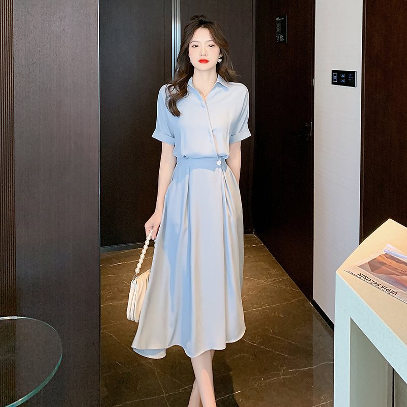 【dress】シフォンシャツデートワンピースG21688