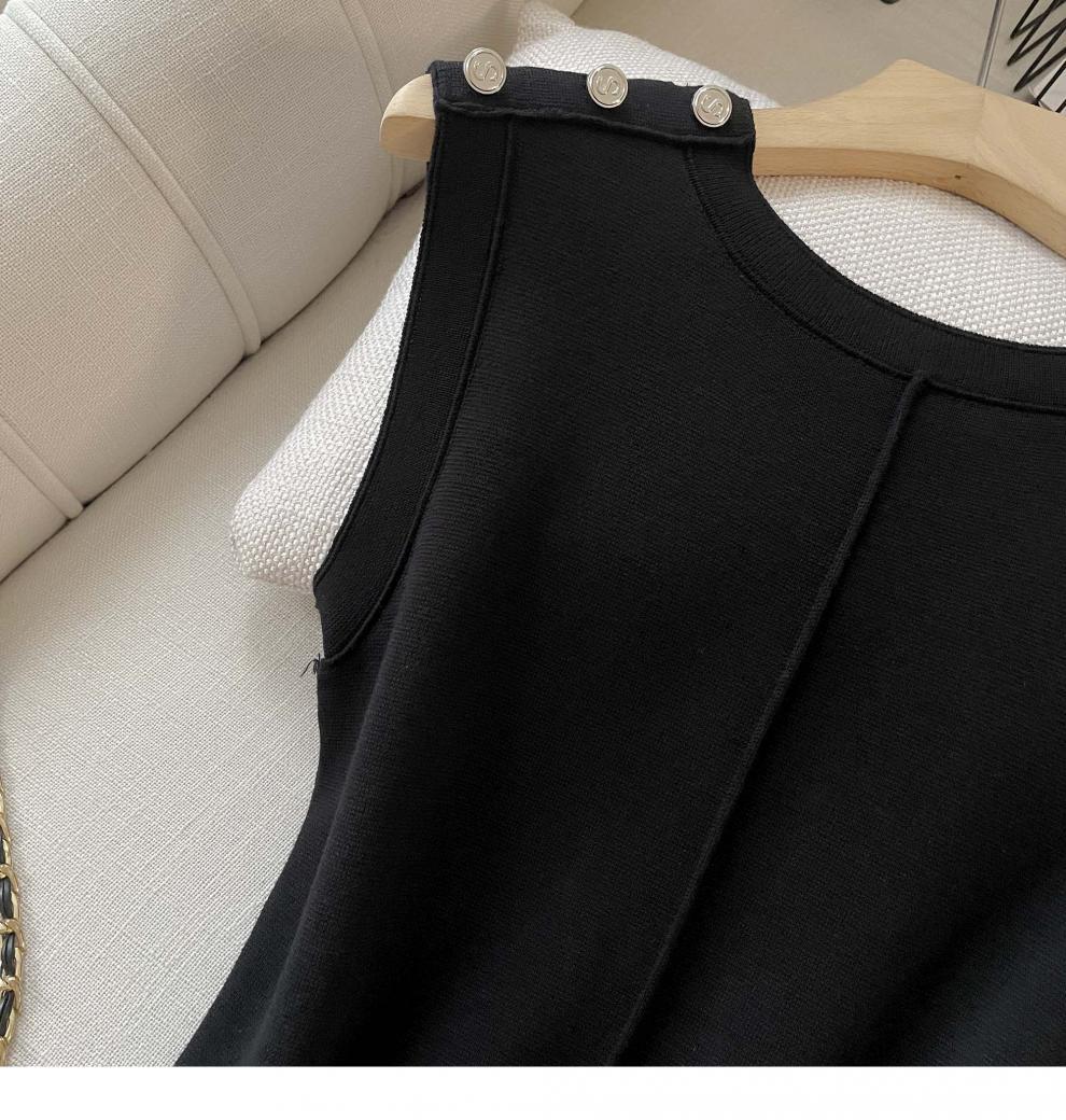 【dress】フリル体型カバーニットワンピースG21827