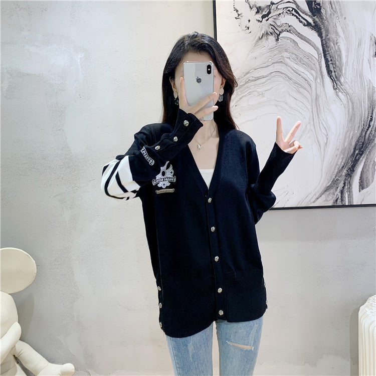 【outer】ファッションニットカーディガンG23454