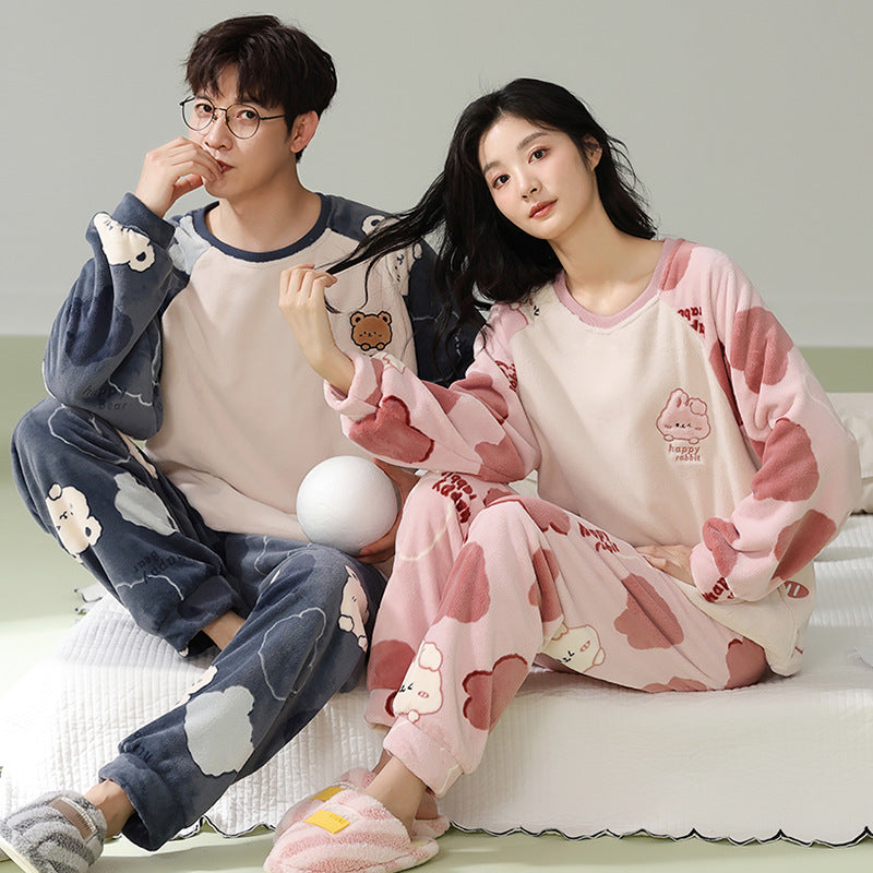 【ホーム・生活】カップルパジャマ上下セットルームウェアF8424