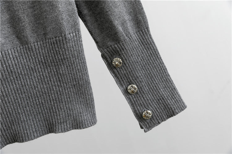 【outer】VネックニットカーディガンG23455