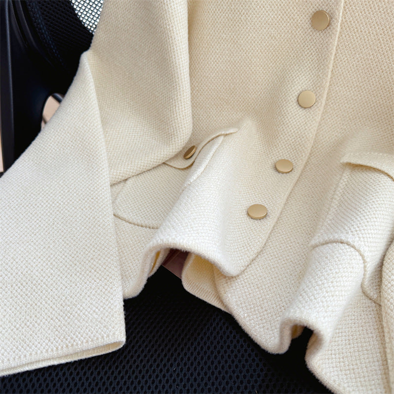 【outer】ラウンドネックニットカーディガンG23243