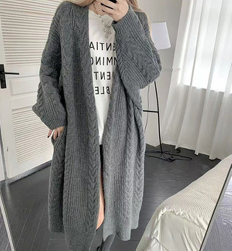 【outer】長袖ロング丈ニットカーディガンF8347