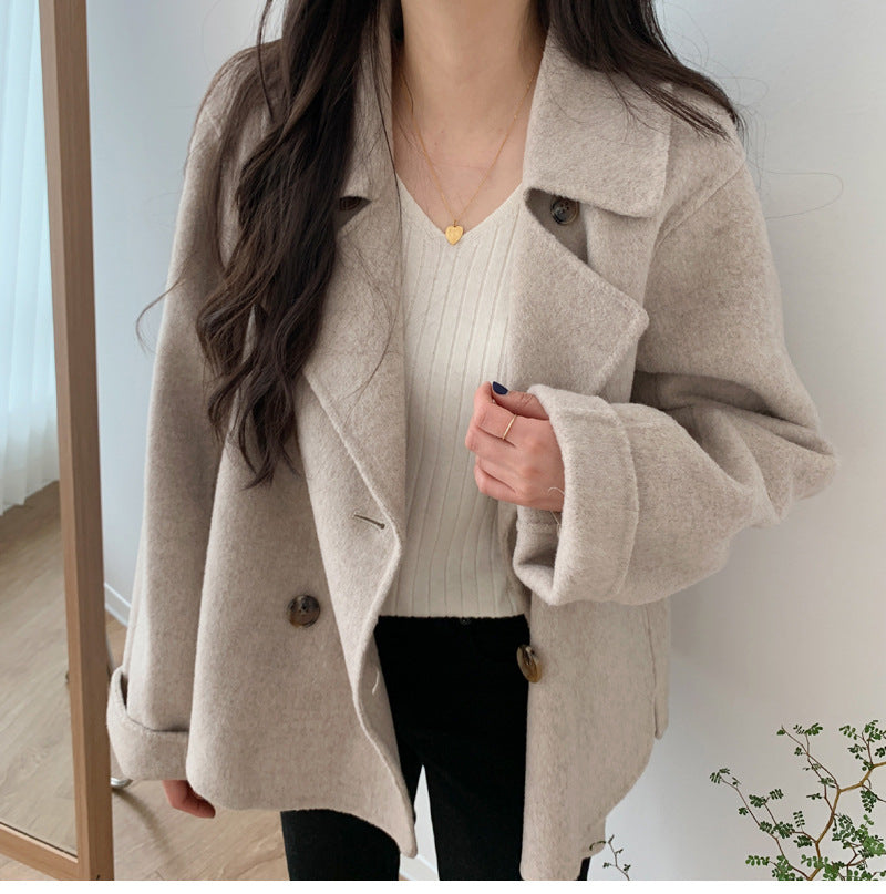 【outer】2色秋冬厚手アウターコートF8463