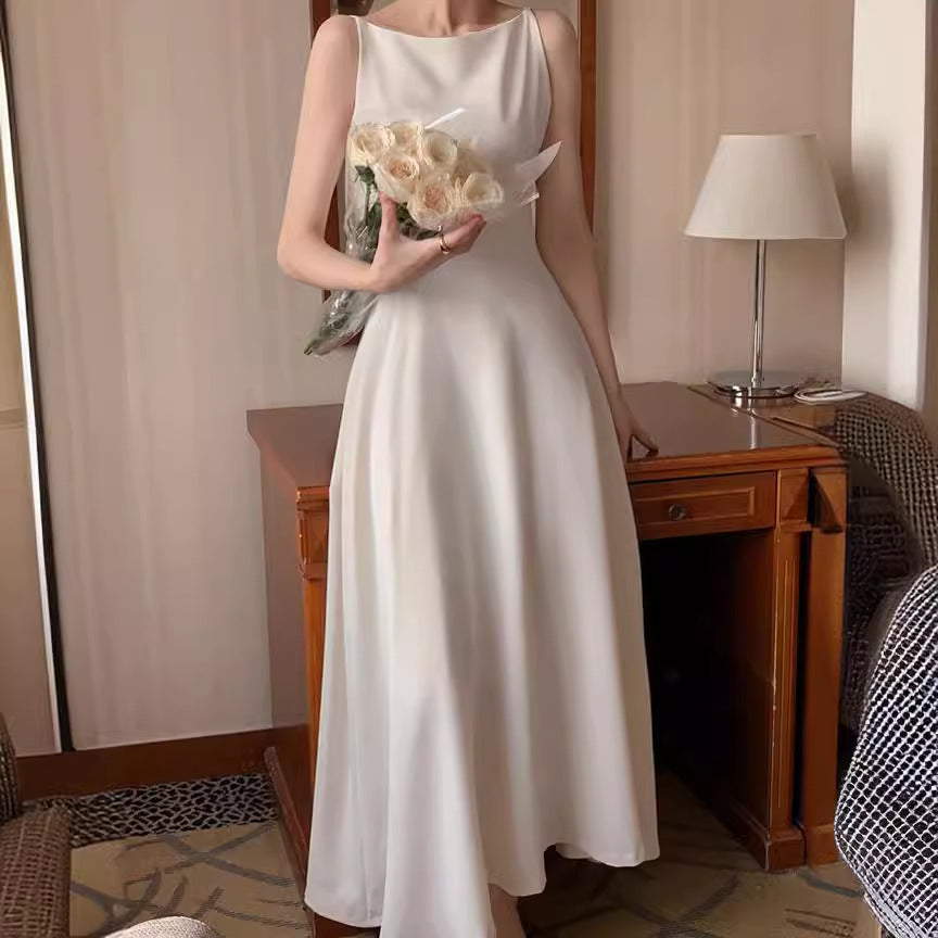 【dress】3色長袖ノースリーブワンピースF7908