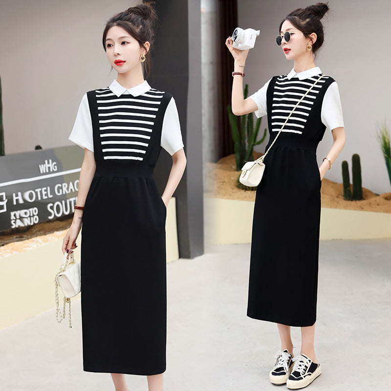 【dress】POLOネックカジュアルワンピースG21733