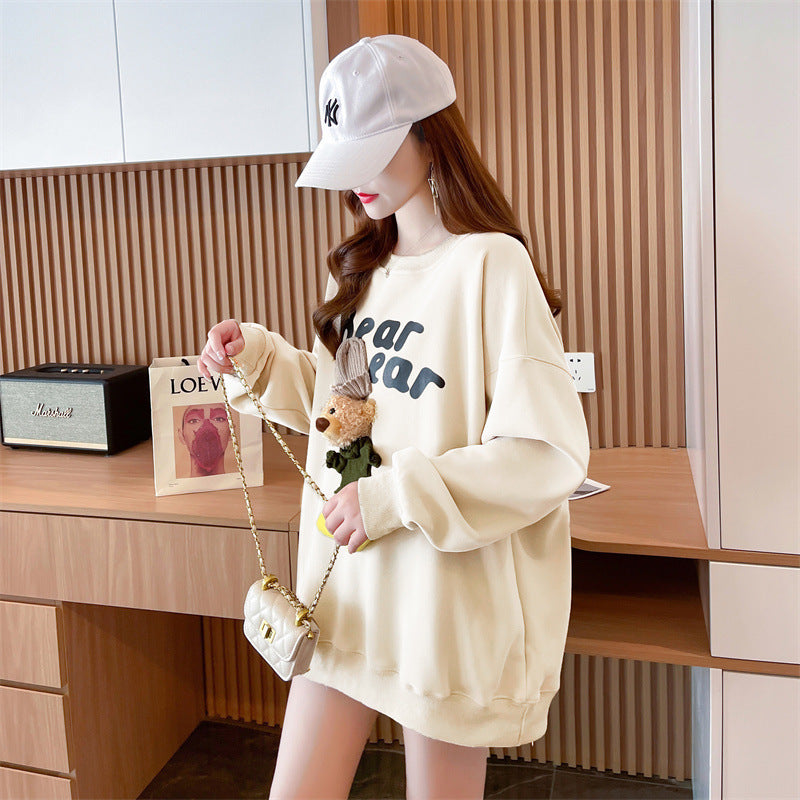 【tops】3色ゆったり厚手パーカーF8261