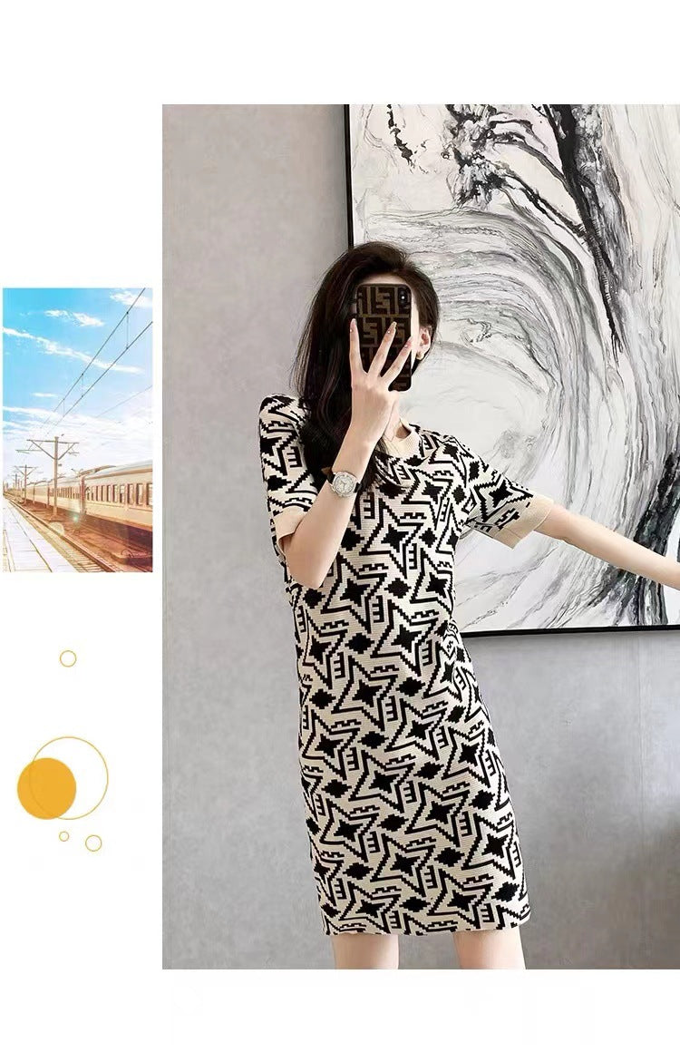 【dress】フランス風ニットワンピースG21665