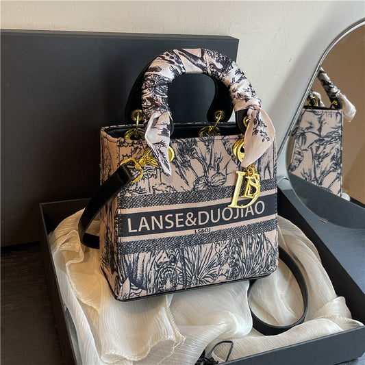 【小物】2way花柄バッグF7785