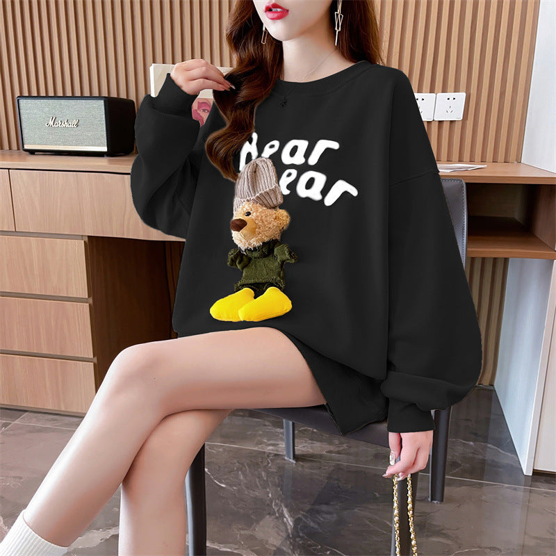 【tops】3色ゆったり厚手パーカーF8261