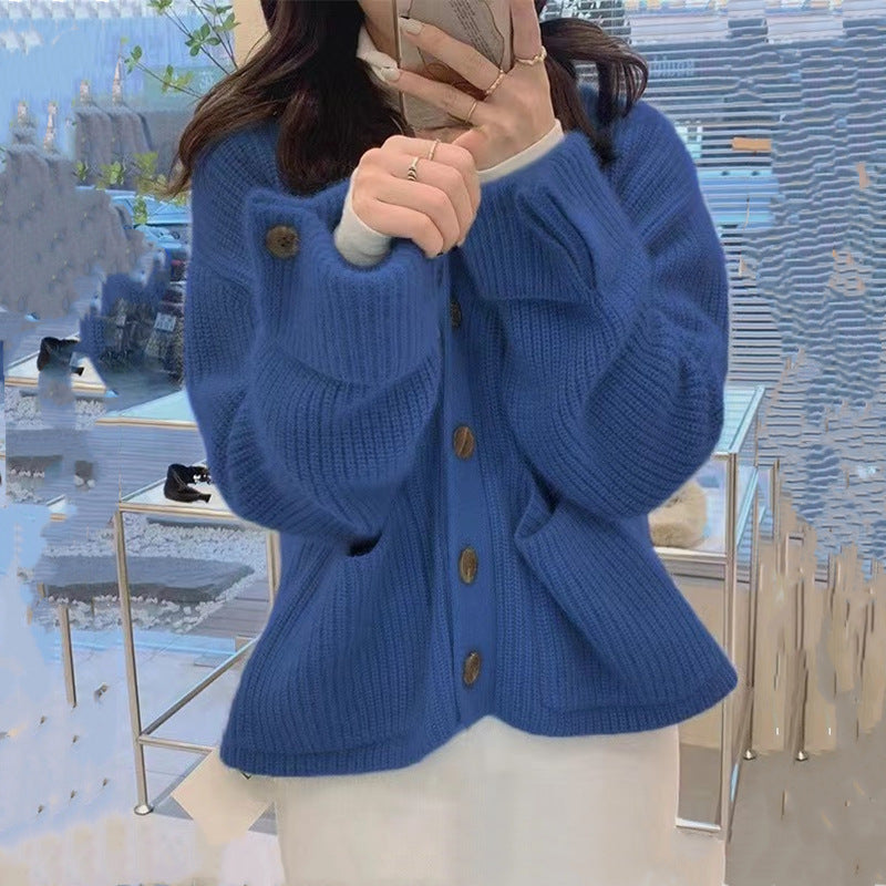 【outer】5色VネックニットカーディガンF8346