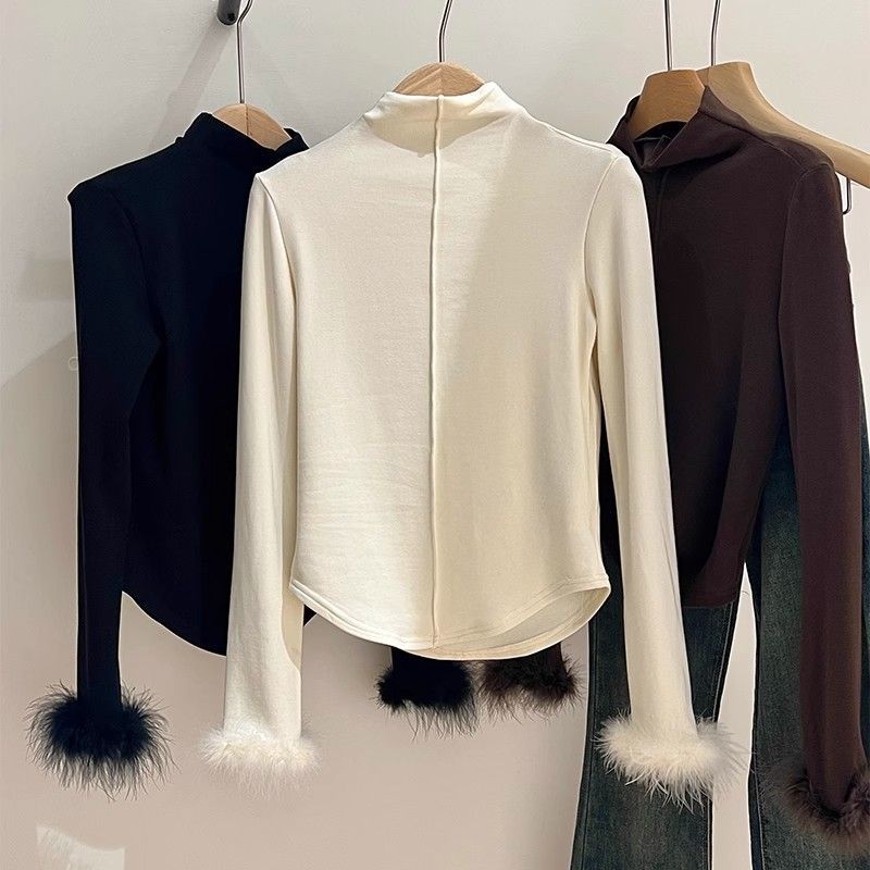 【tops】ファー長袖TシャツG23656