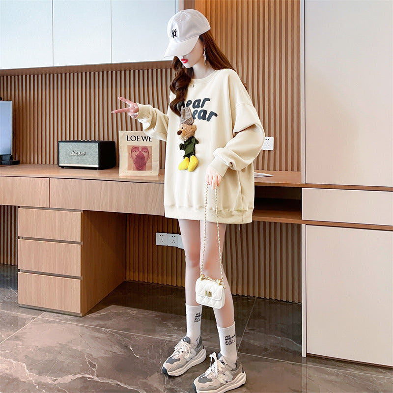 【tops】3色ゆったり厚手パーカーF8261