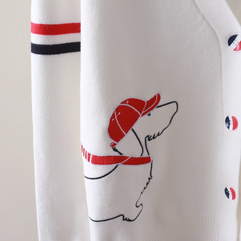 【outer】VネックニットカーディガンG23538