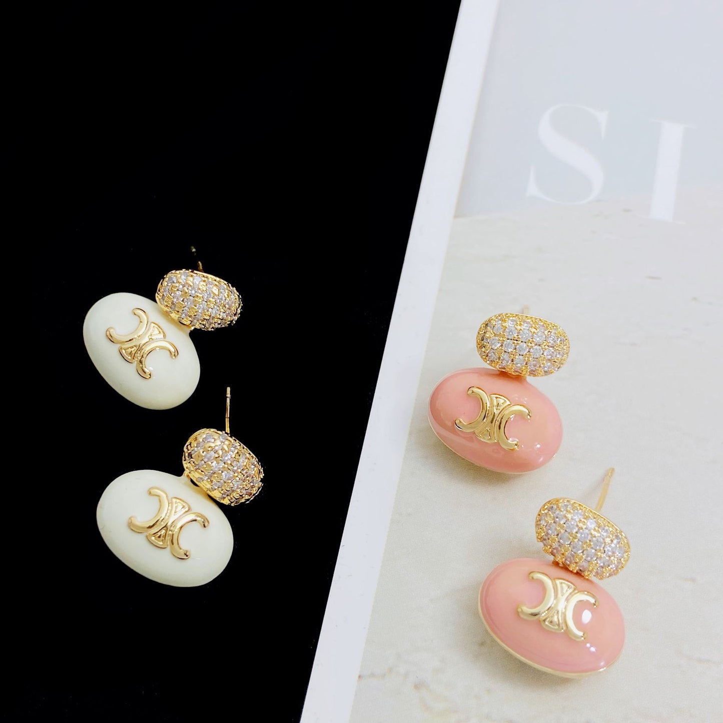 【小物】英字柄ピアスアクセサリーG21642