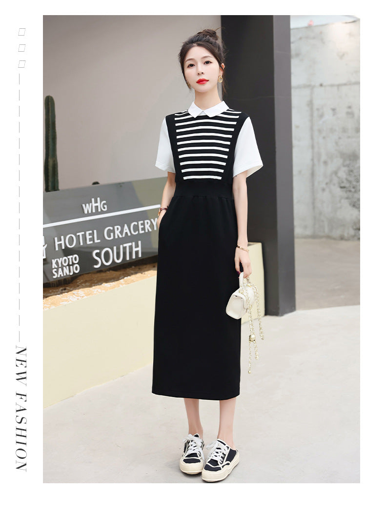 【dress】POLOネックカジュアルワンピースG21733