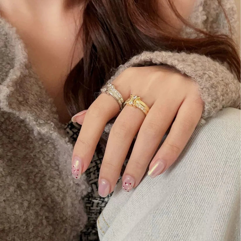 【小物】2点セット指輪アクセサリーF8410