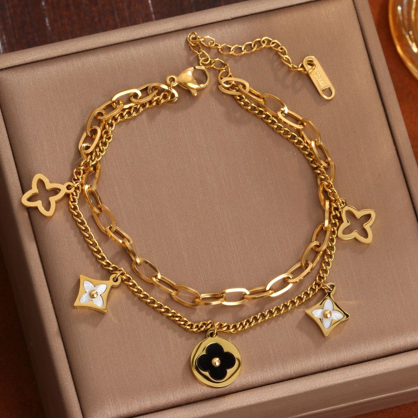 【小物】2色ファッションブレスレットF8184