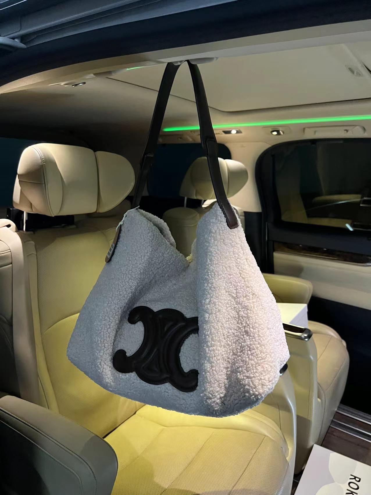 【小物】4色ふわふわトートバッグF8397