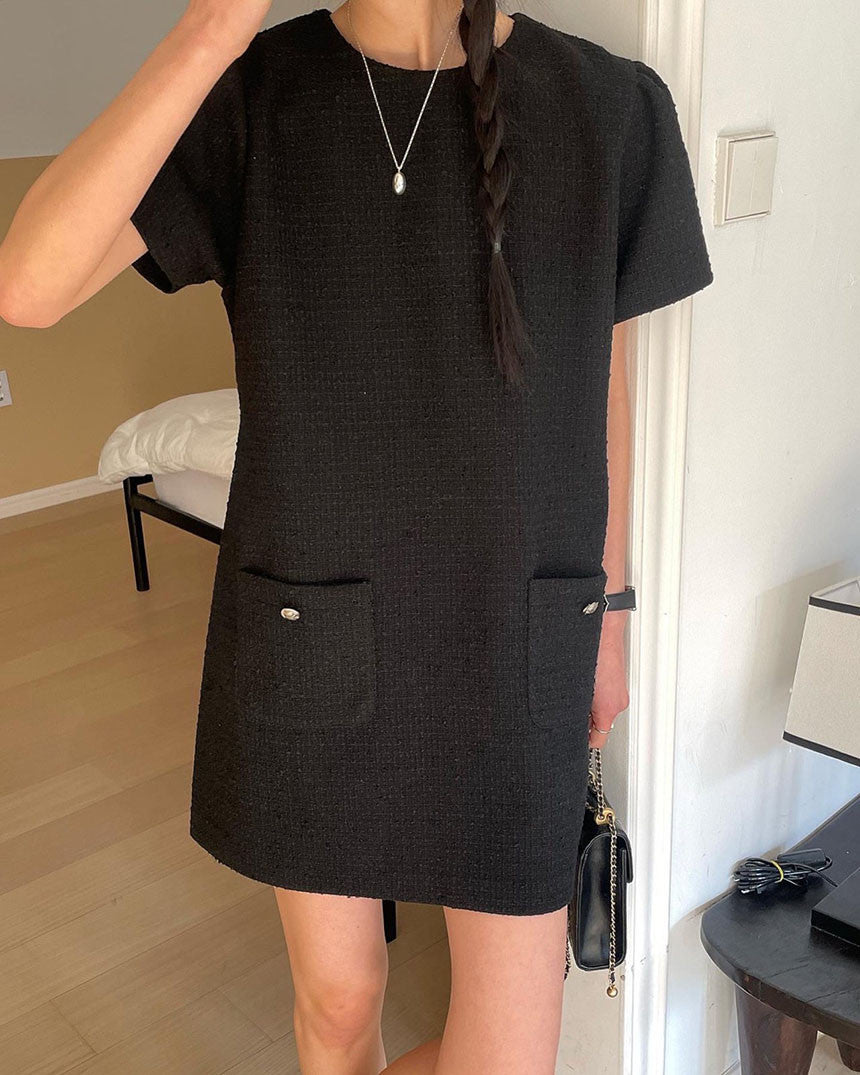 【dress】長袖ギャザーシャツワンピースF7907