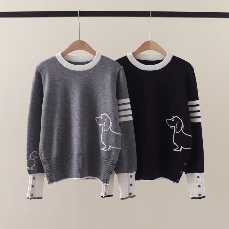 【tops】ラウンドネックニットセーターG23548